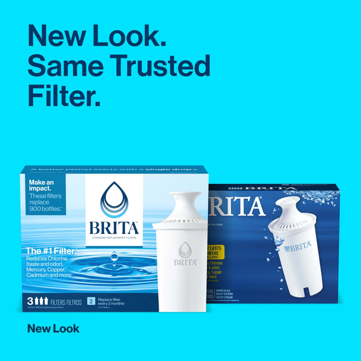 Brita Standard Replacement Filter, Reduces Contaminants while keeping healthy minerals, Certified by WQA to reduce Chlorine for improved taste, Made without BPA, Replace after 151 litres, 3 Count