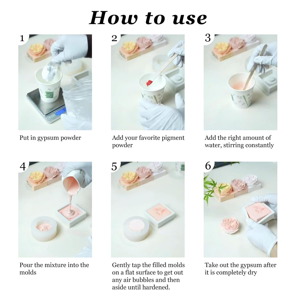 Ninesung 5 Beautiful Contact Cement Color Pigment, Iron Oxide Powder - Pigment Powder for Concrete Dye, Cement, Artistic, Painting, Clay, Lime, Plaster, Paint (5 Colors)