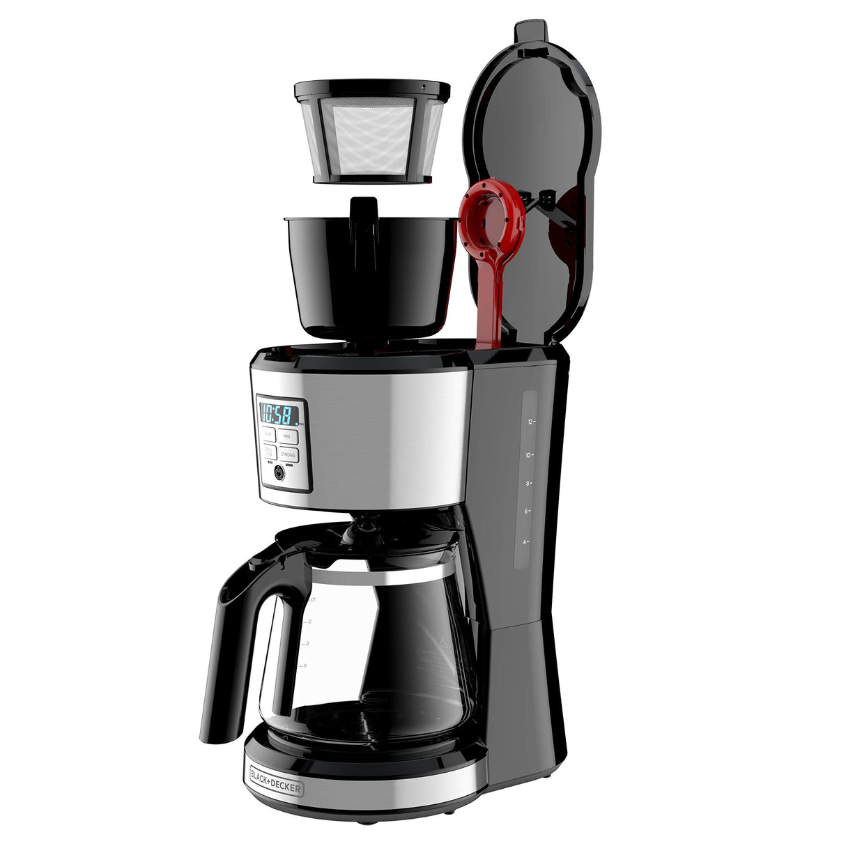 BLACK + DECKER 12 Cup Programmable Coffee Maker in Stainless Steel, CM1231SC