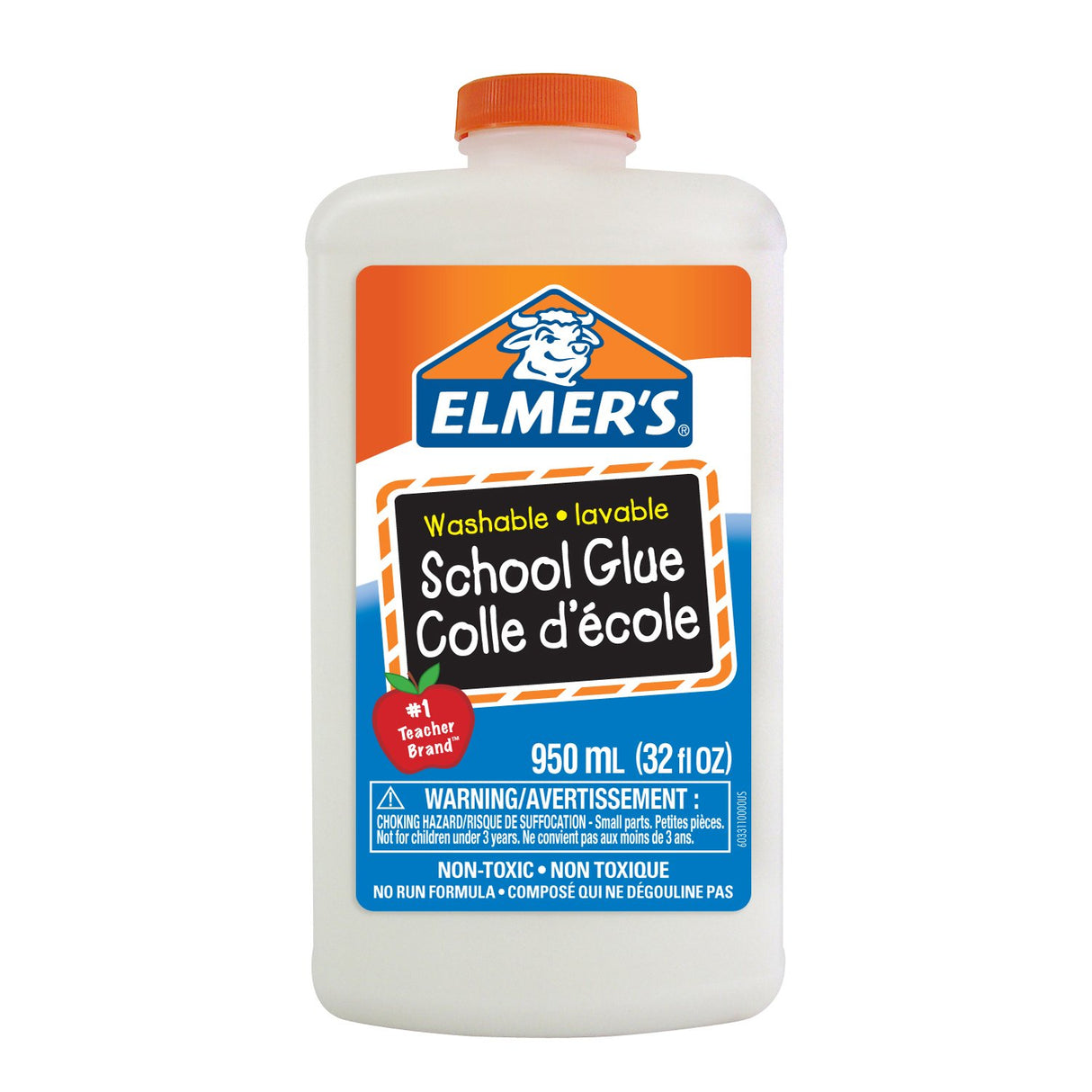 Elmer's Washable No-Run School Glue, 950ml, 32-Ounce Bottle (6155060331) - sold on Amazon