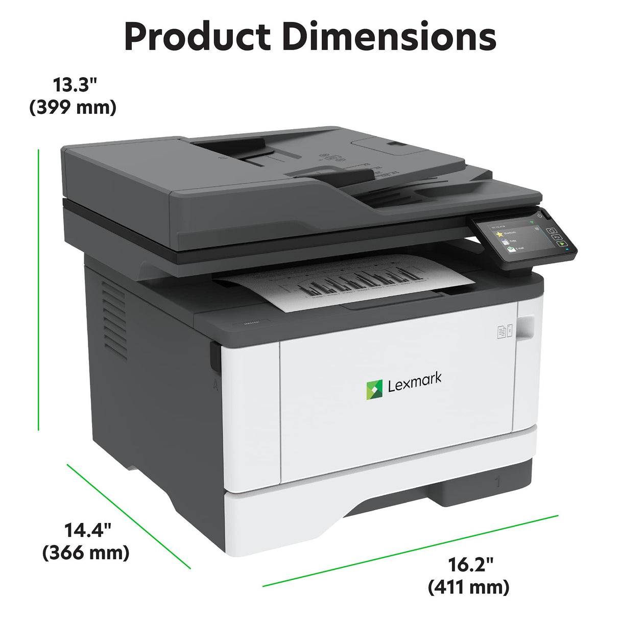 Lexmark MX431adw Laser Monochrome MFP Printer with Touchscreen, Copier Scanner Printer, Automatic Two-Sided Scanning, Wireless, Analog fax (29S0500)