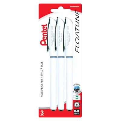 FLOATUNE BALLPEN .8MM BK 3/PK