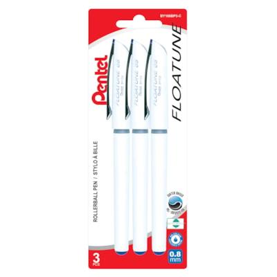 FLOATUNE BALLPEN .8MM BL 3/PK
