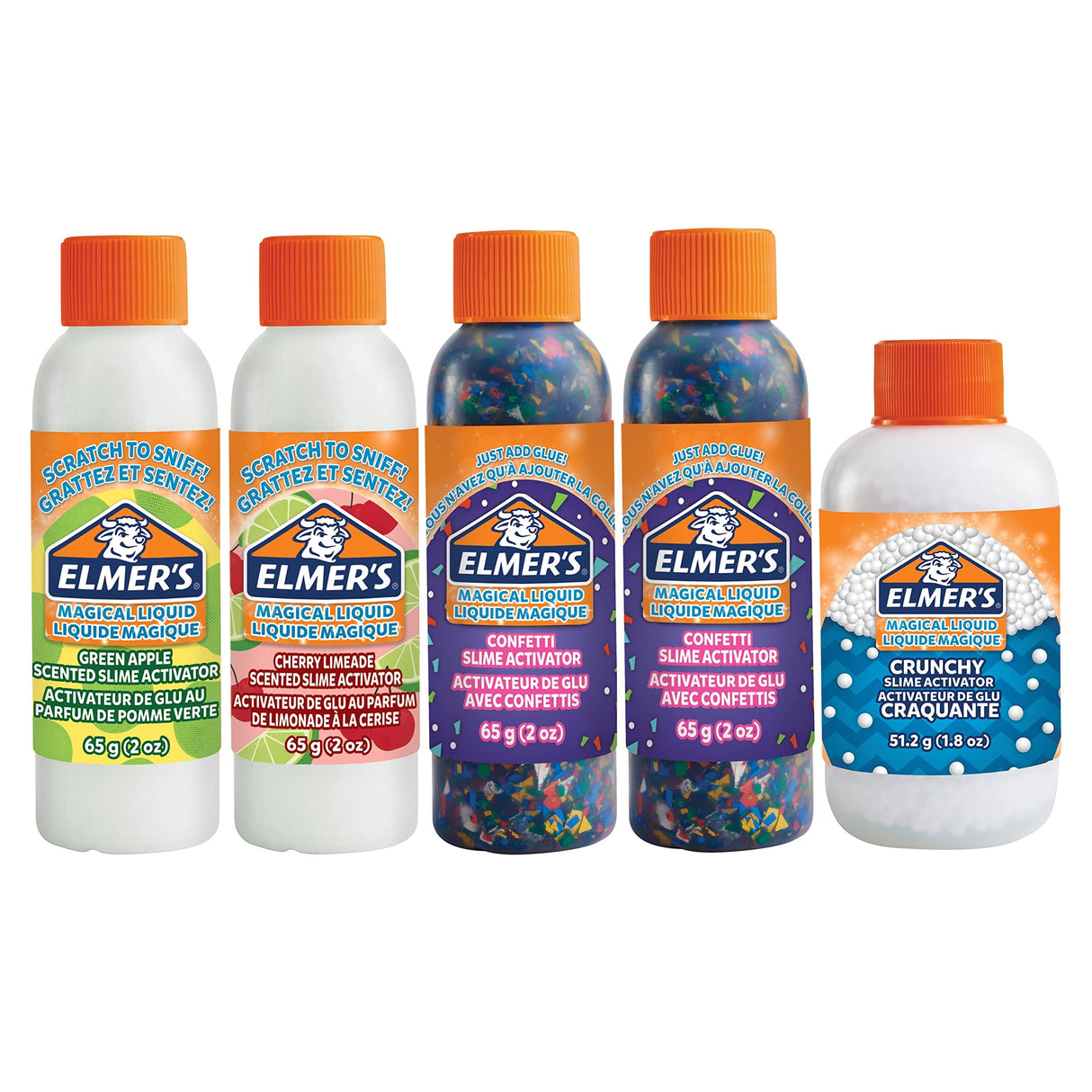 Elmer’s Celebration Slime Kit, Slime Supplies Include Assorted Magical Liquid Slime Activators and Assorted Liquid Glues, 10 Count