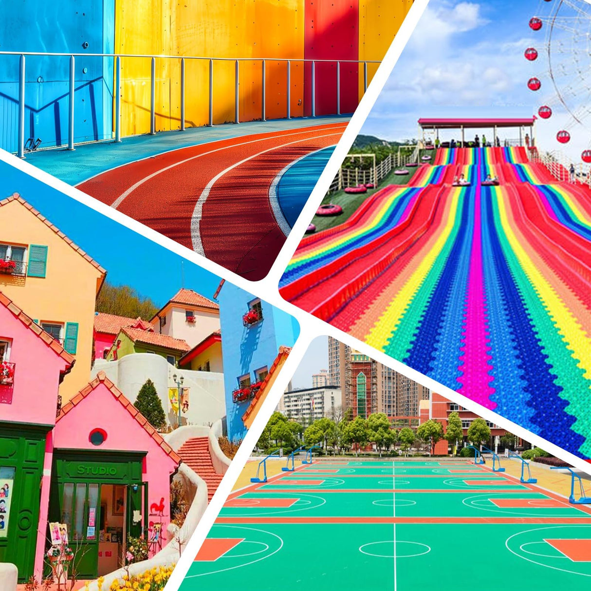 Ninesung 5 Beautiful Contact Cement Color Pigment, Iron Oxide Powder - Pigment Powder for Concrete Dye, Cement, Artistic, Painting, Clay, Lime, Plaster, Paint (5 Colors)