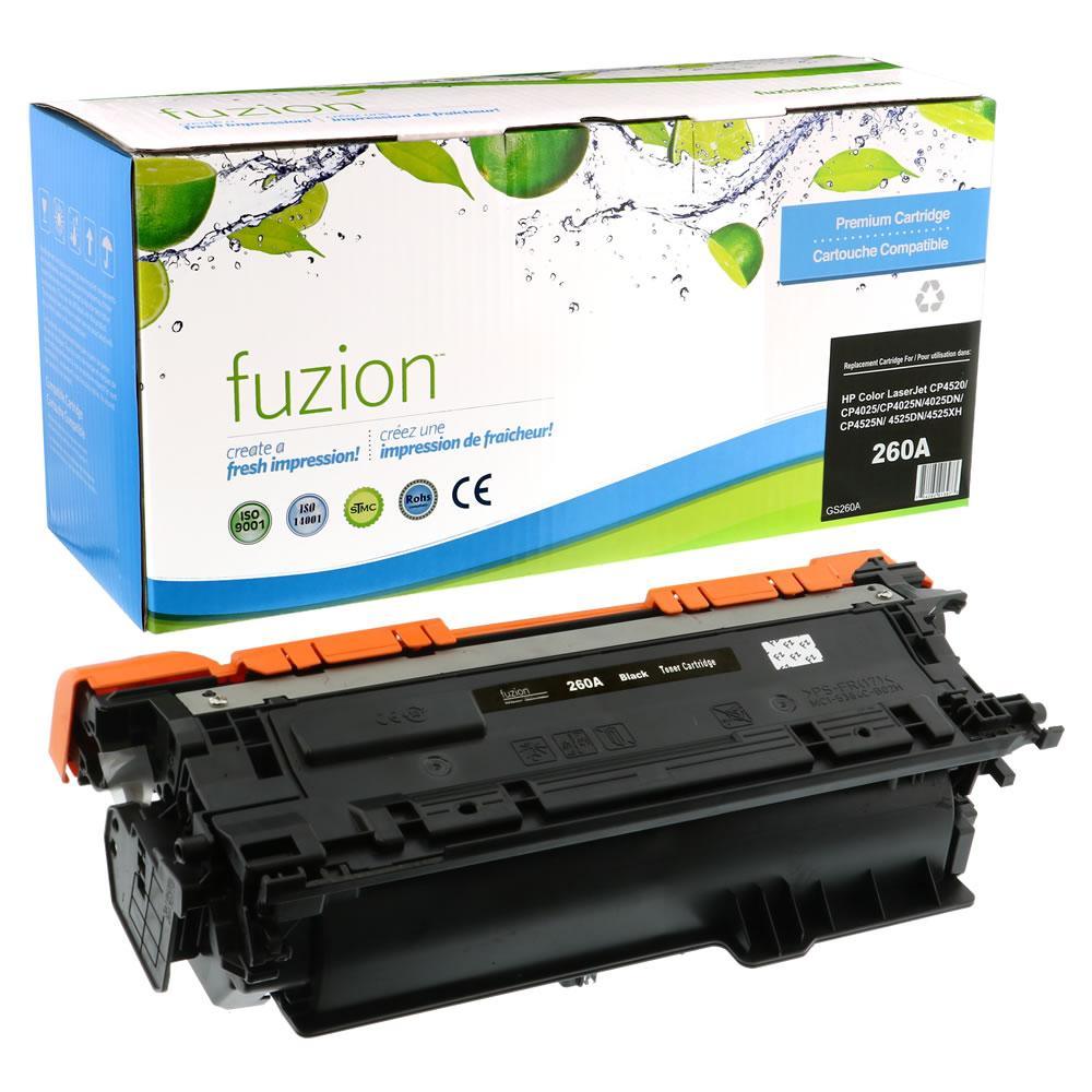 Fuzion Remanufactured Toner for HP CE260A (647A) - Black