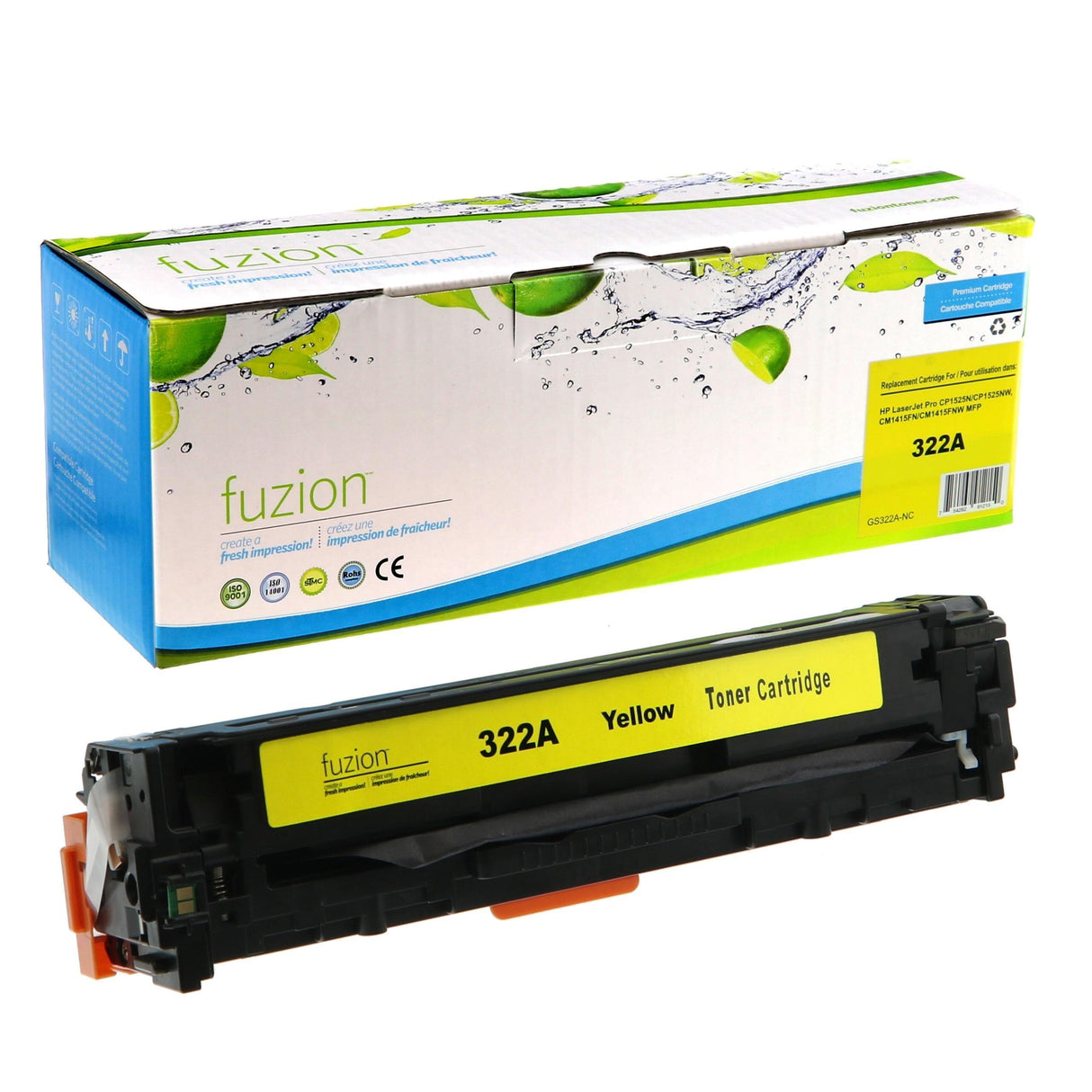 Fuzion New Compatible Toner for HP CE322A (128A) - Yellow