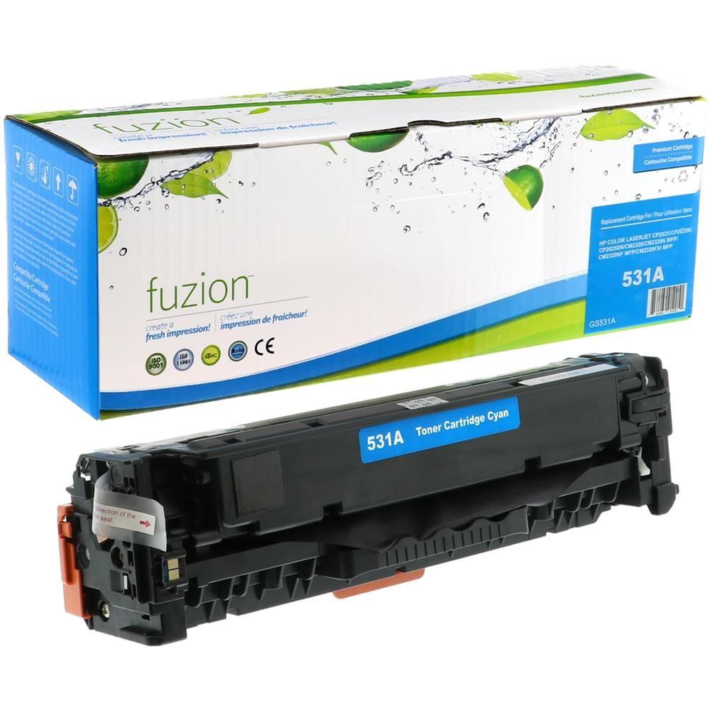 Fuzion Remanufactured Toner for HP CC531A (304A) - Cyan