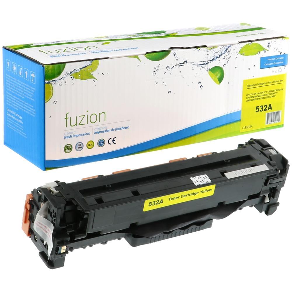 Fuzion Remanufactured Toner for HP CC532A (304A) - Yellow