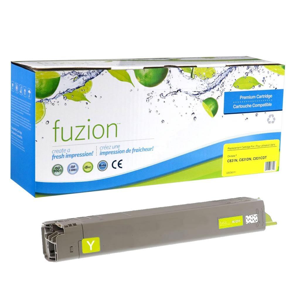 Fuzion Remanufactured Toner for Okidata 44844509 - Yellow