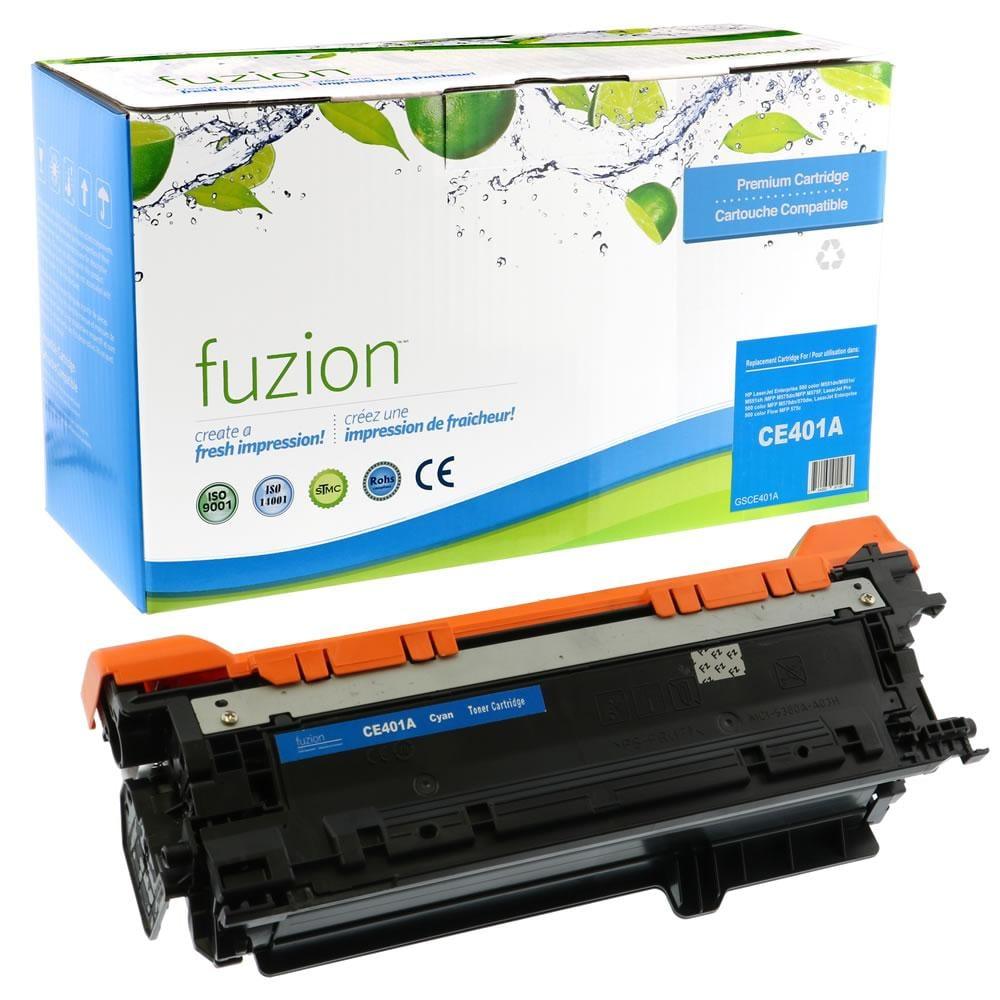 Fuzion Remanufactured Toner for HP CE401A (507A) - Cyan