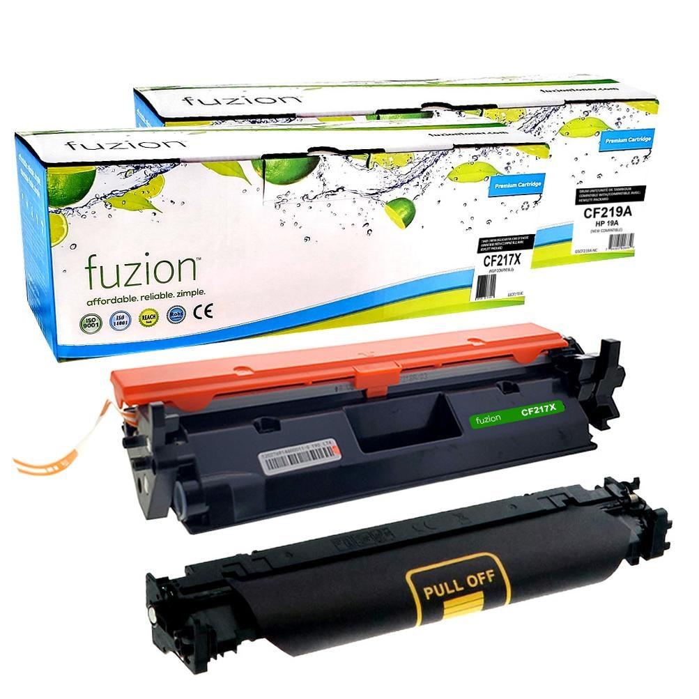 Fuzion HP CF217X (17X) / CF219A (19A) Compatible Toner & Drum Combo