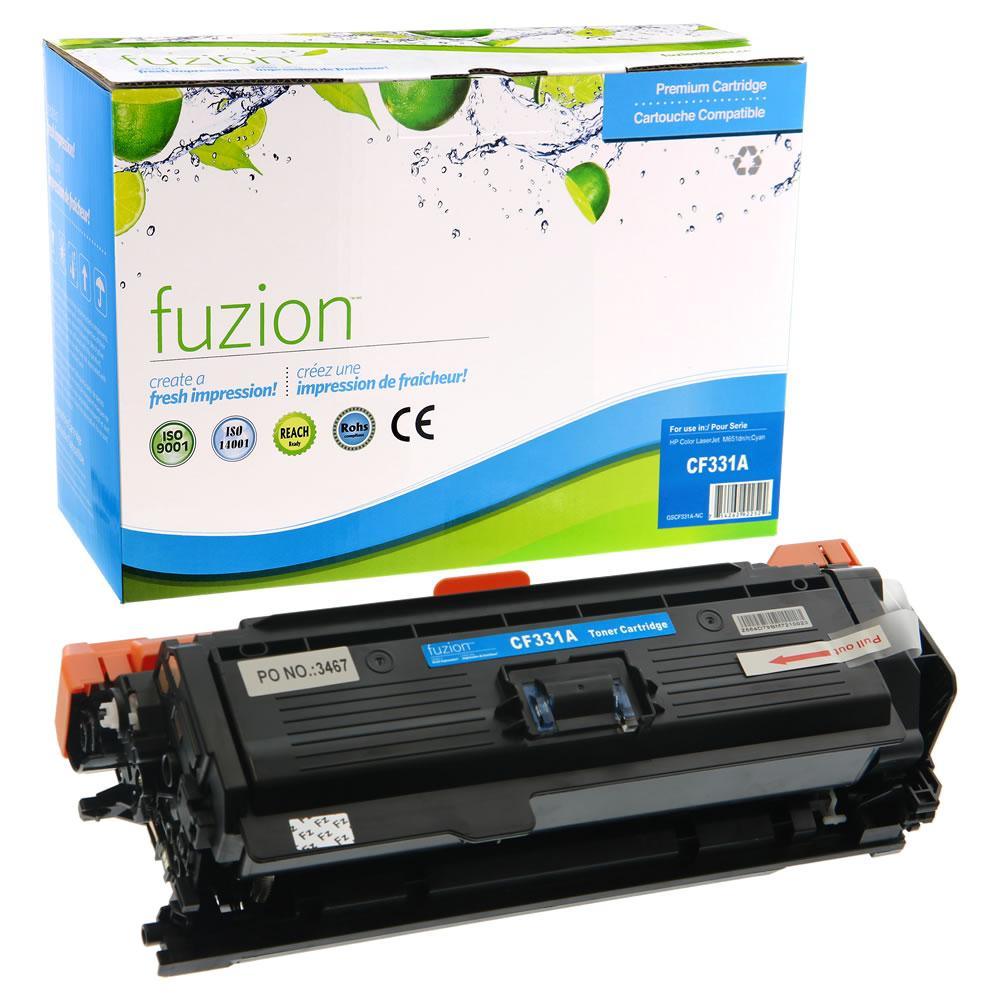 Fuzion Remanufactured Toner for HP CF331A (654A) - Cyan