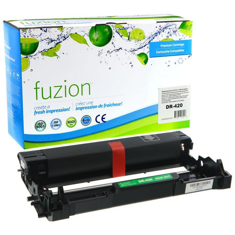 fuzion High Yield Laser Toner Cartridge - Alternative for Brother DR420 Imaging Drum Unit - Black - 1 Each - 12,000 Pages