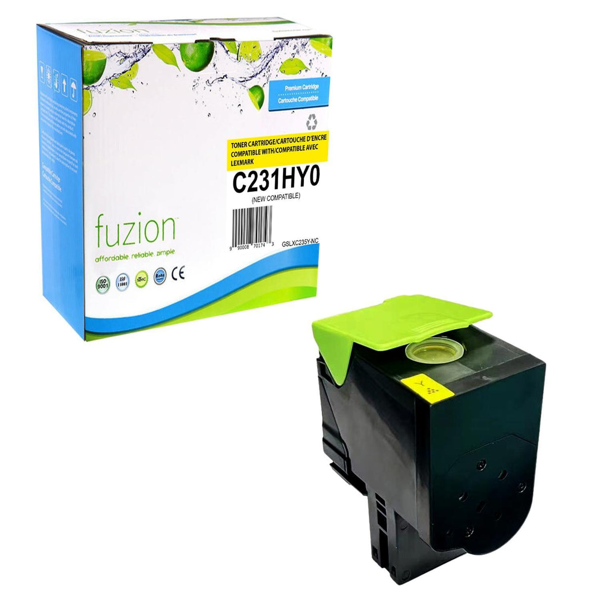 Fuzion New Compatible Toner for Lexmark C231HY0 - Yellow