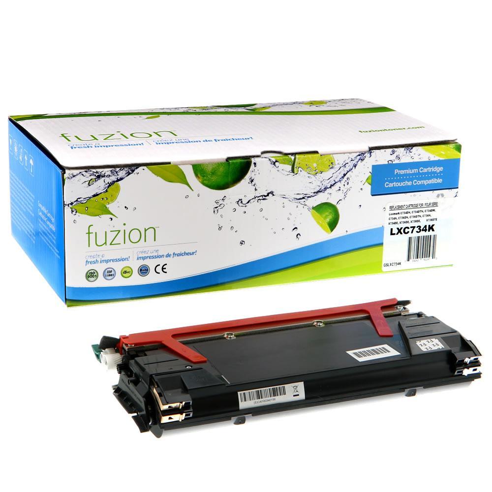Fuzion Remanufactured Toner for Lexmark C734A1KG - Black