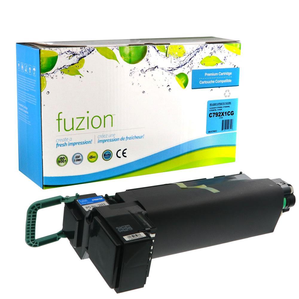 Fuzion Remanufactured Toner for Lexmark C792X1CG - Cyan