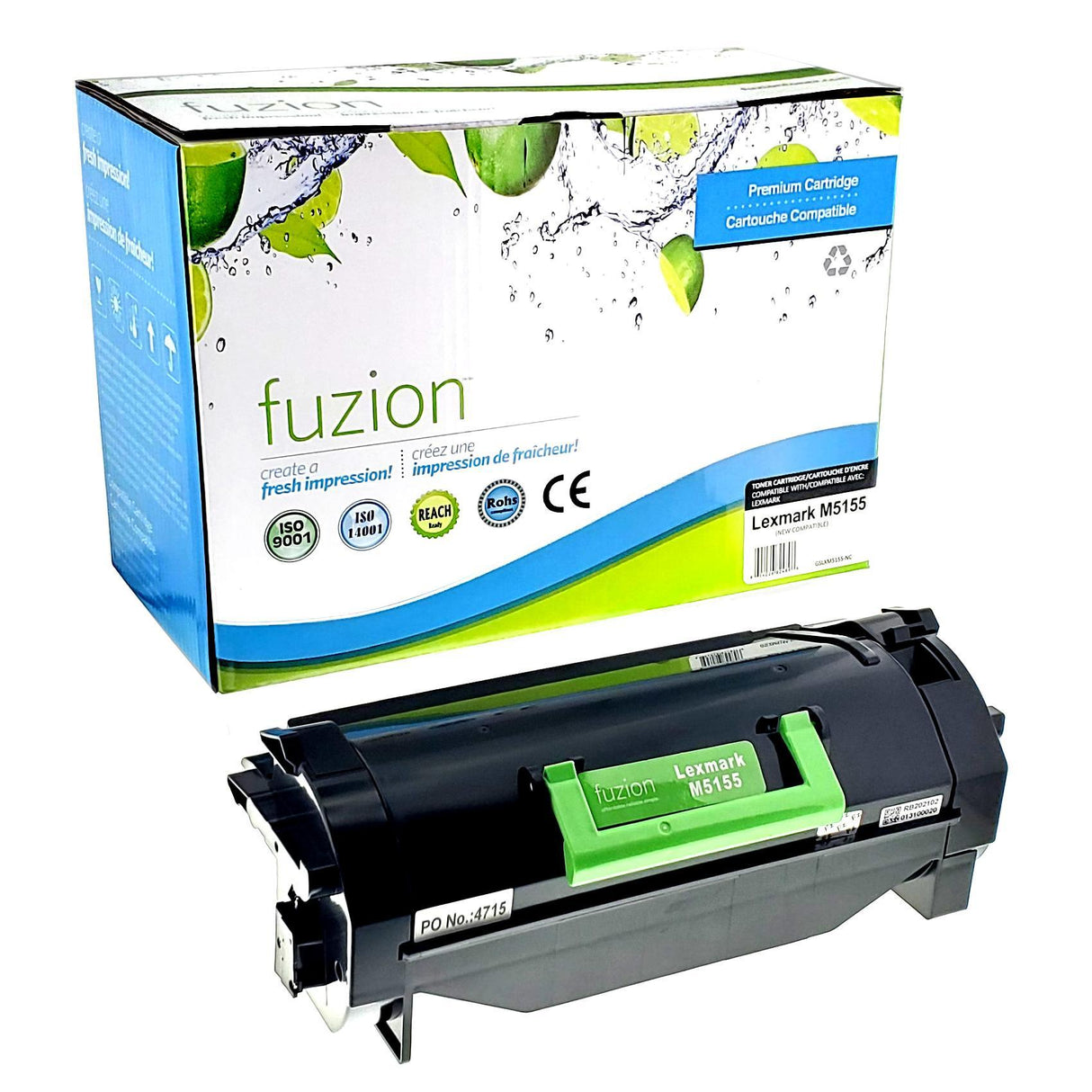 Fuzion New Compatible Toner for Lexmark 24B6015 - Black