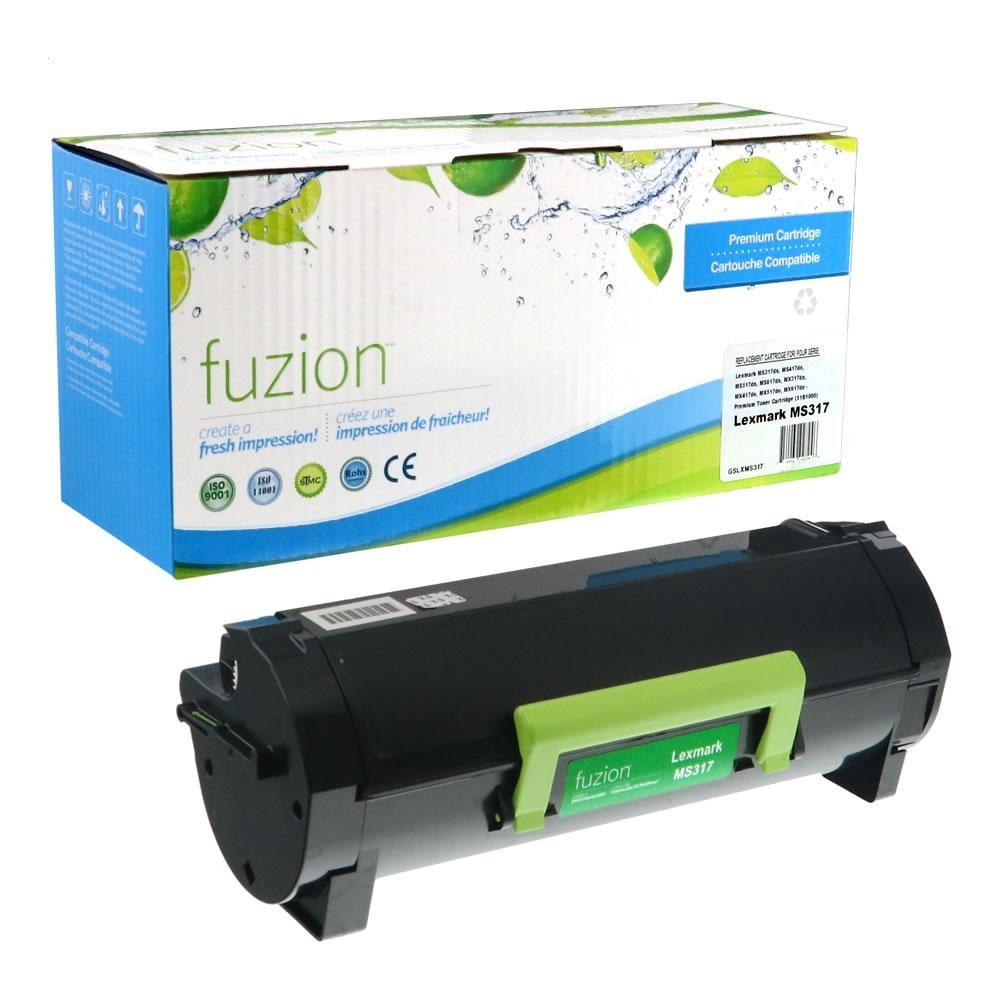 Fuzion Remanufactured Toner for Lexmark 51B1000 - Black