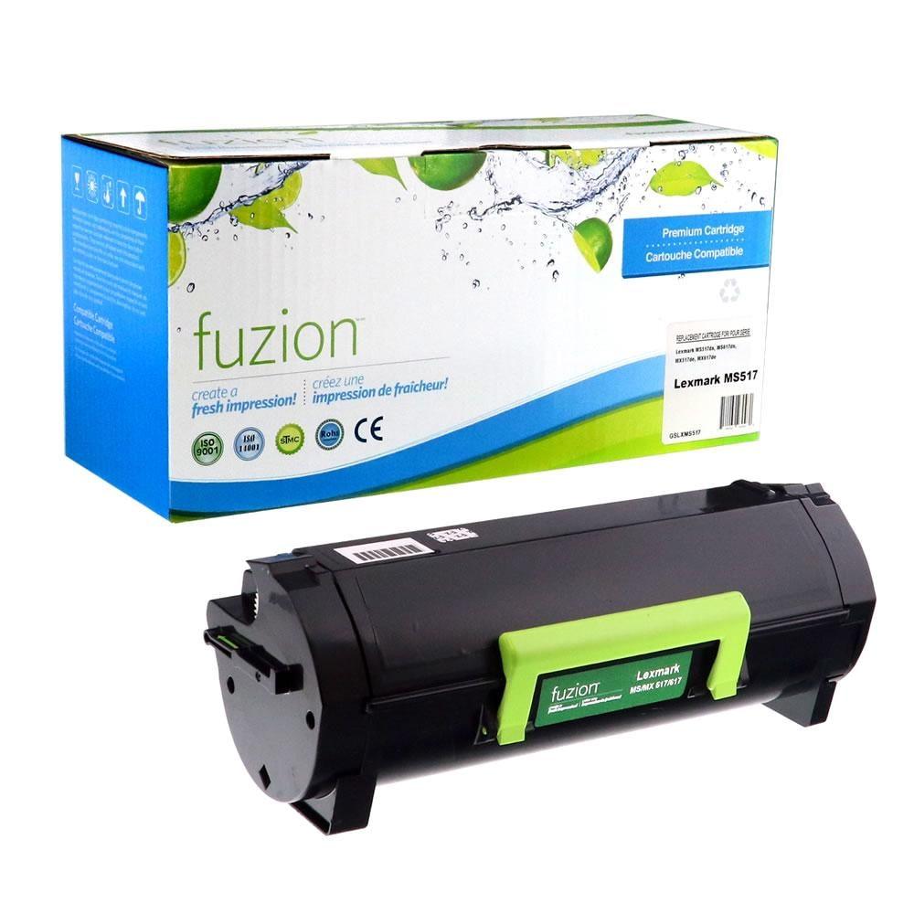 Fuzion Remanufactured Toner for Lexmark 51B1X00 - Black