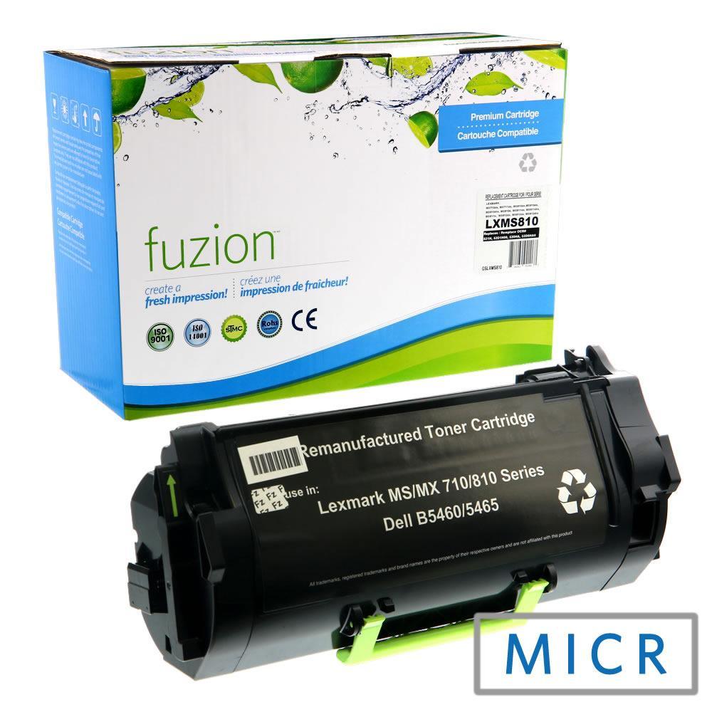 Fuzion Remanufactured MICR Cartridges for Lexmark 52D1H00 MICR - Black