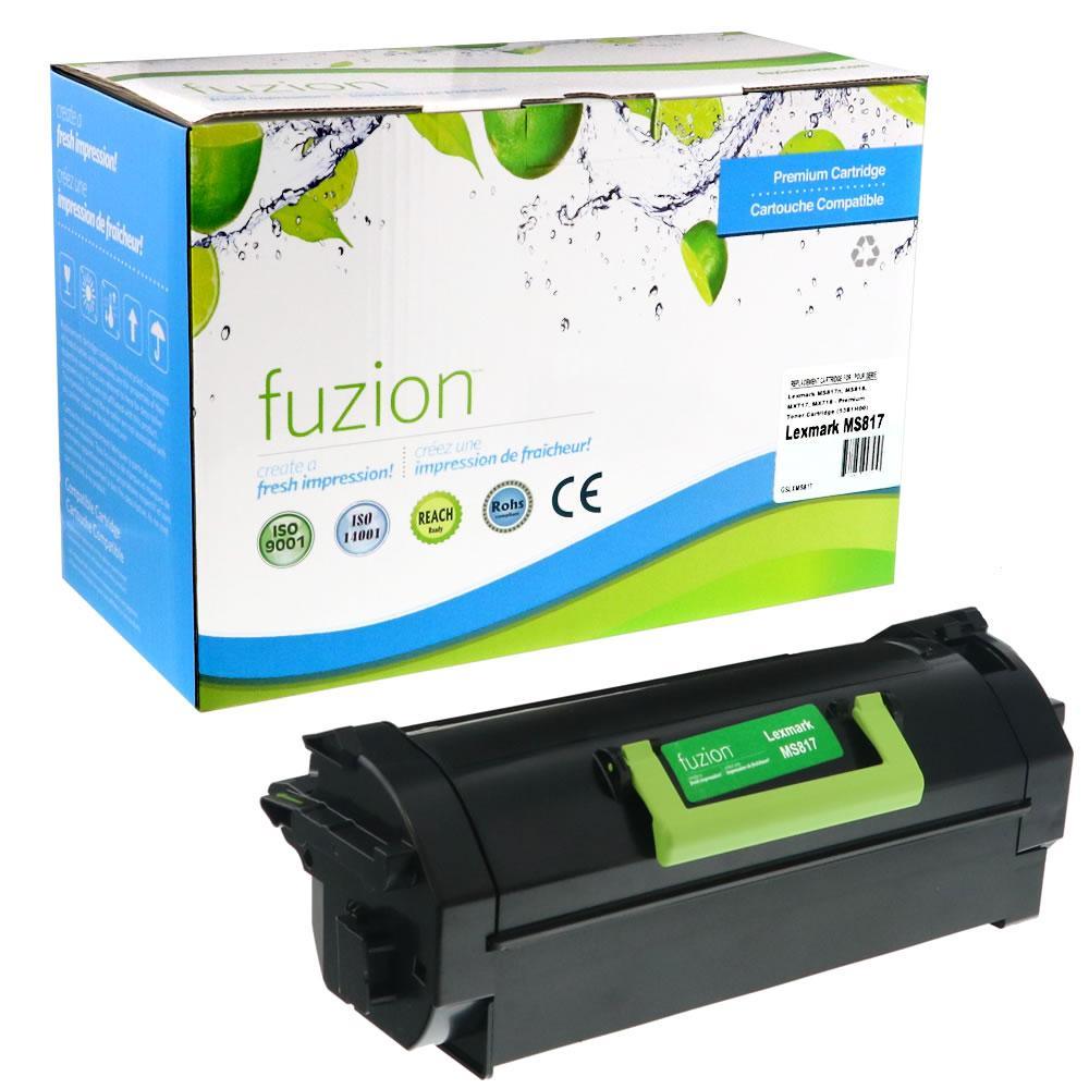 Fuzion Remanufactured Toner for Lexmark 53B1H00 - Black