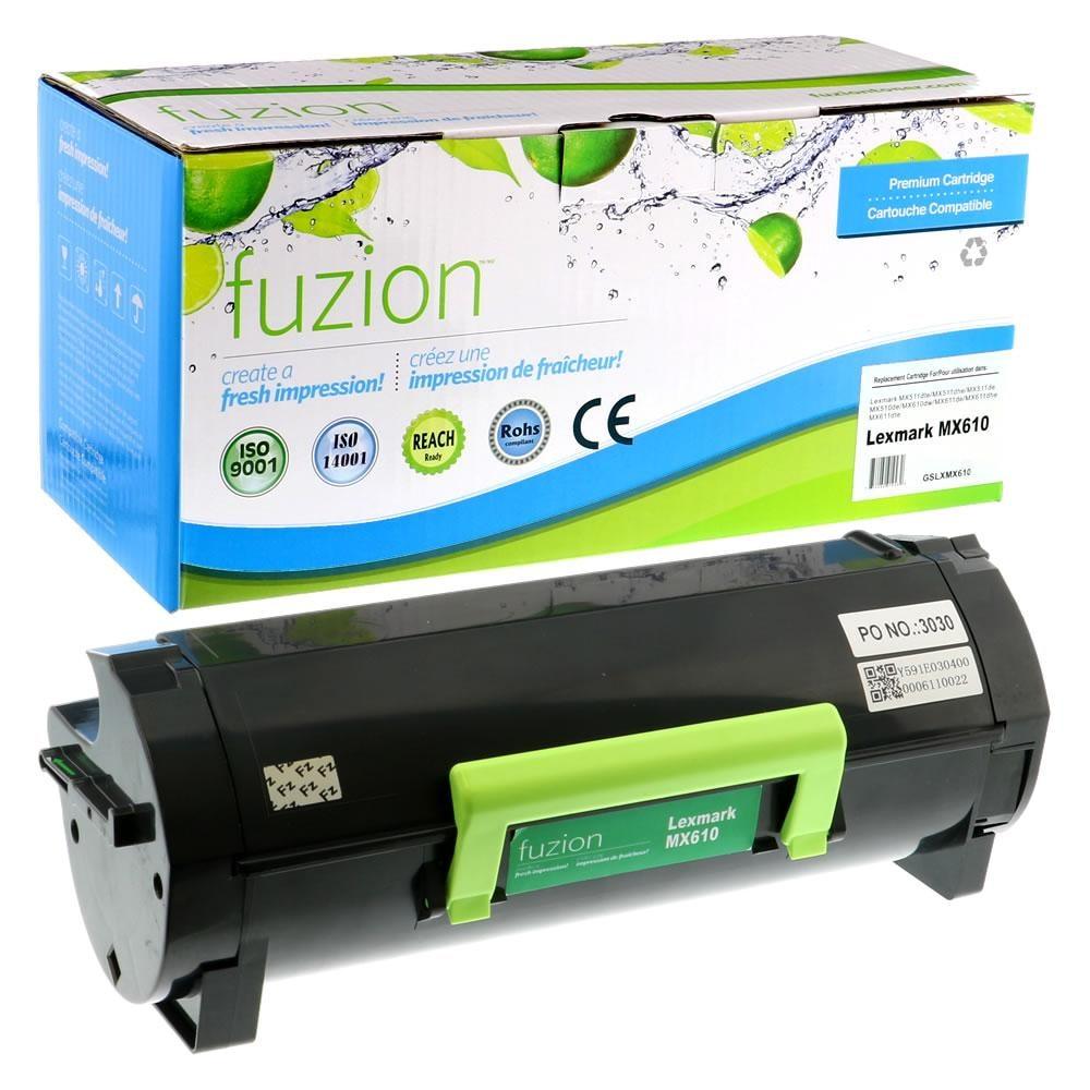 Fuzion Remanufactured Toner for Lexmark 60F1X00 - Black