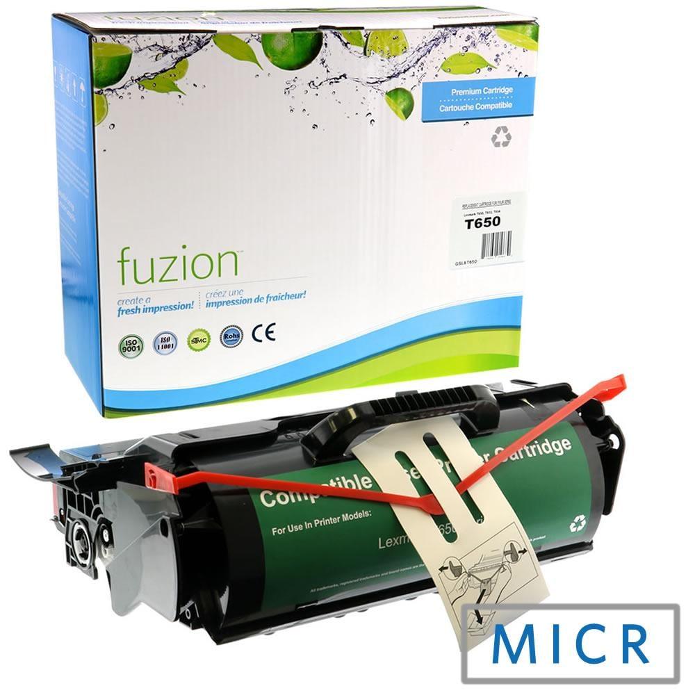 Fuzion Remanufactured MICR Cartridges for Lexmark T650H21A MICR - Black
