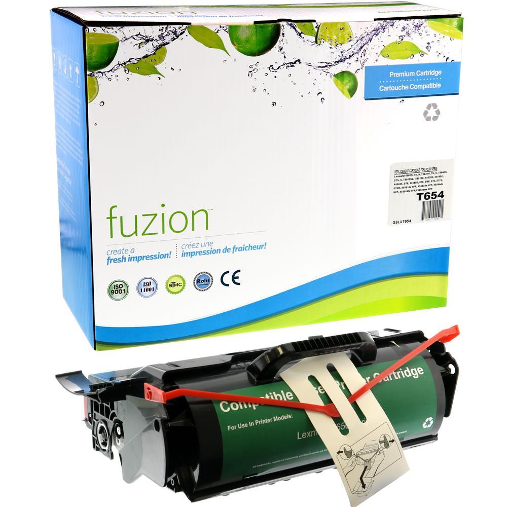 Fuzion Remanufactured Toner for Lexmark T654X80G - Black