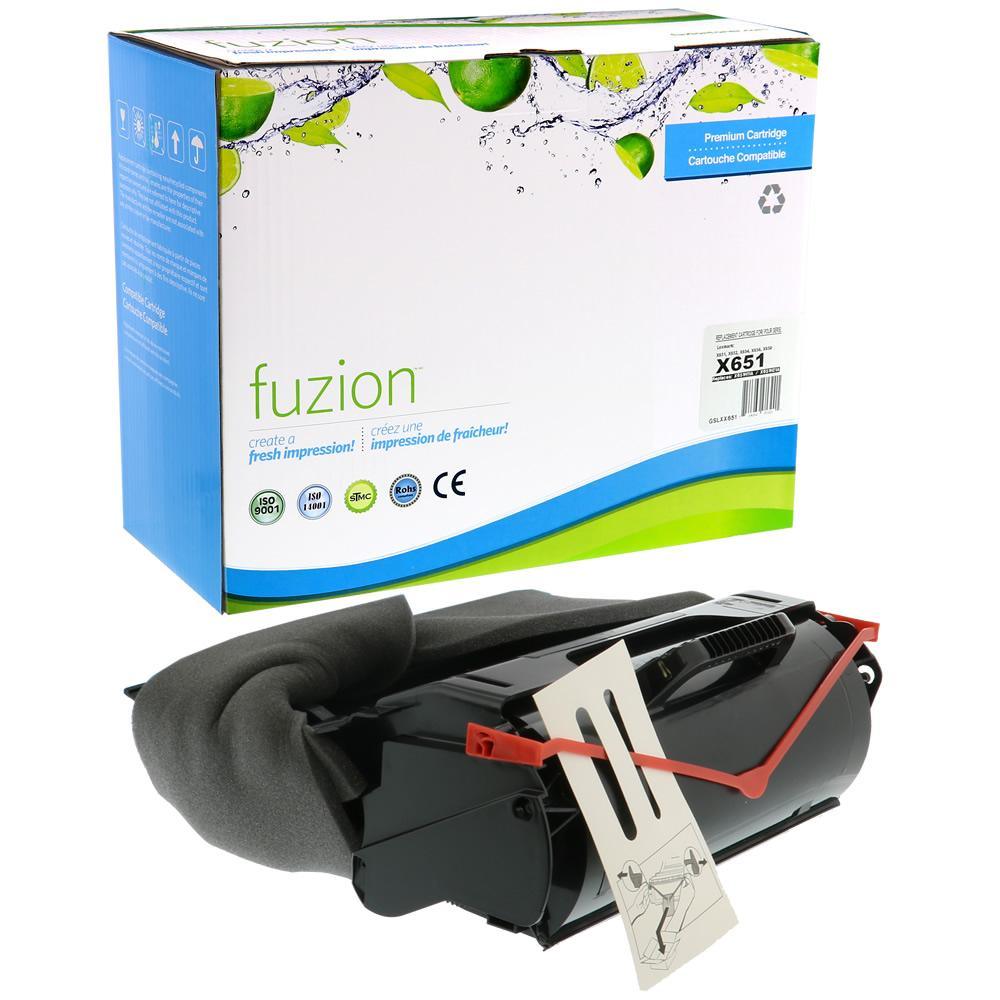 Fuzion Remanufactured Toner for Lexmark X651H11A - Black