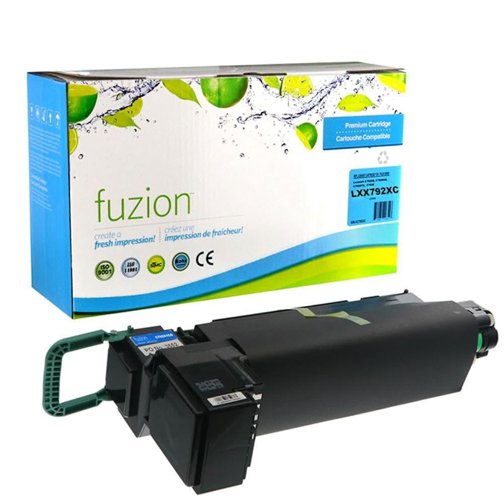 Fuzion Remanufactured Toner for Lexmark X792X1CG - Cyan