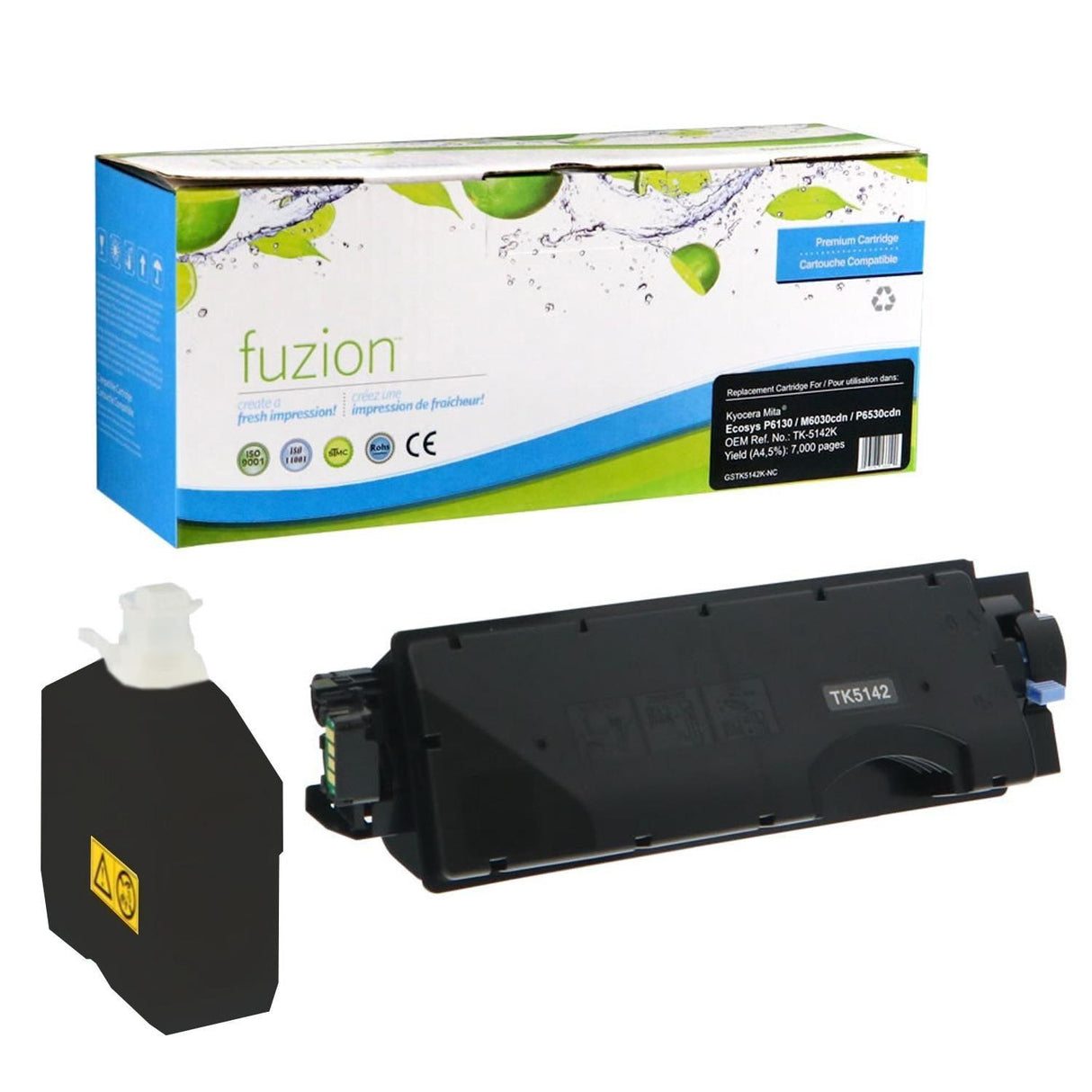 Fuzion New Compatible Toner for Kyocera TK-5142K - Black