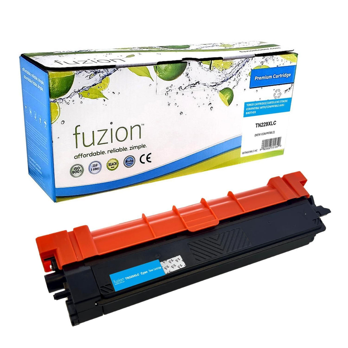 Fuzion New Compatible Toner for Brother TN229XLC - Cyan