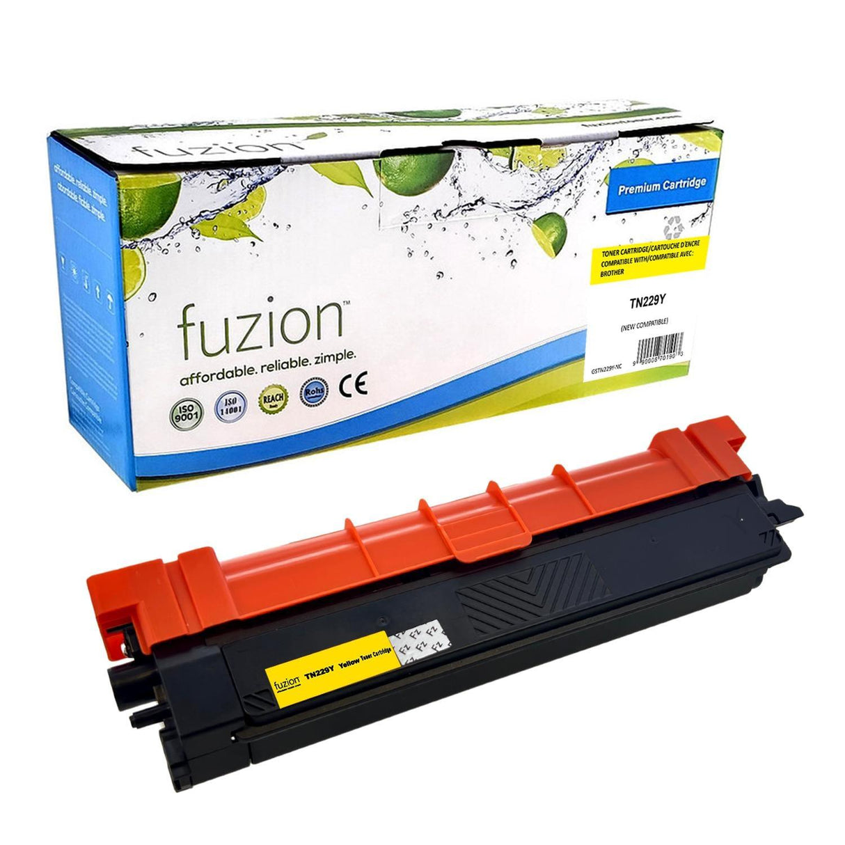 Fuzion New Compatible Toner for Brother TN229Y - Yellow
