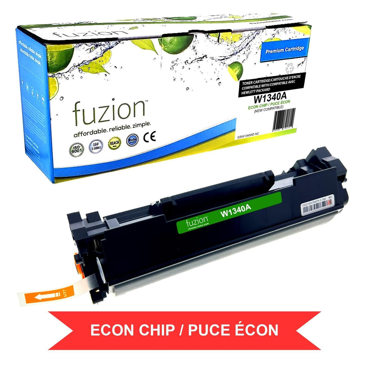 Fuzion New Compatible Toner for HP W1340A (134A) w/ ECON Chip