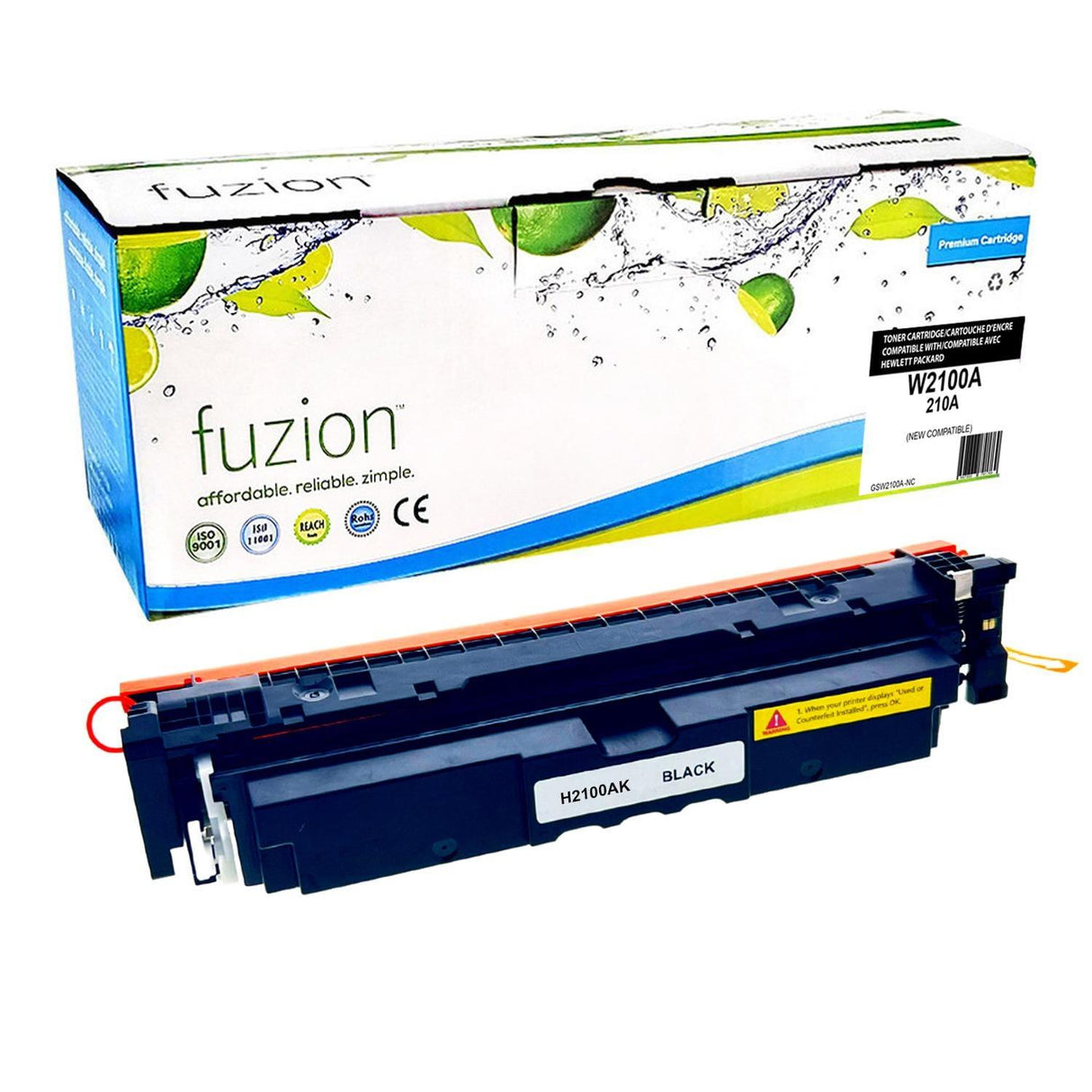 Fuzion New Compatible Toner for HP W2100A (210A) - Black