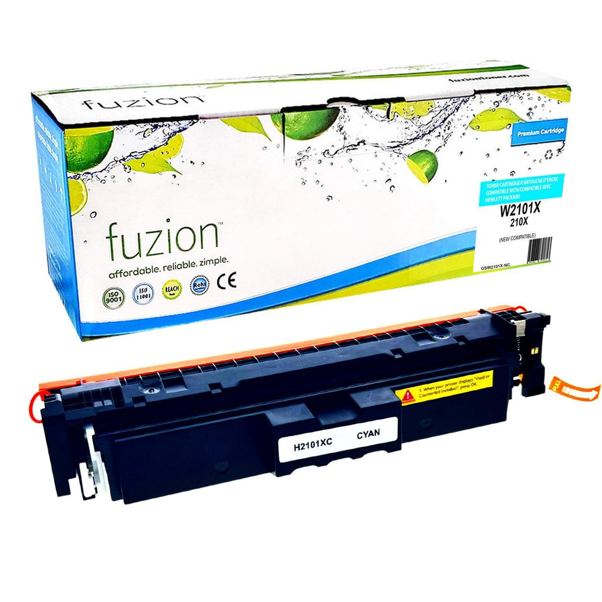 Fuzion New Compatible Toner for HP W2101X (210X) - Cyan