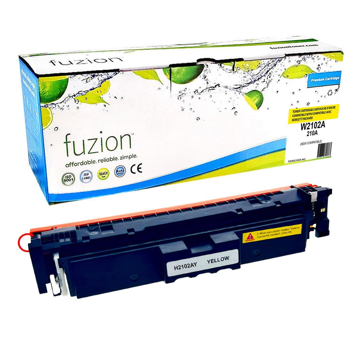 Fuzion New Compatible Toner for HP W2102A (210A) - Yellow