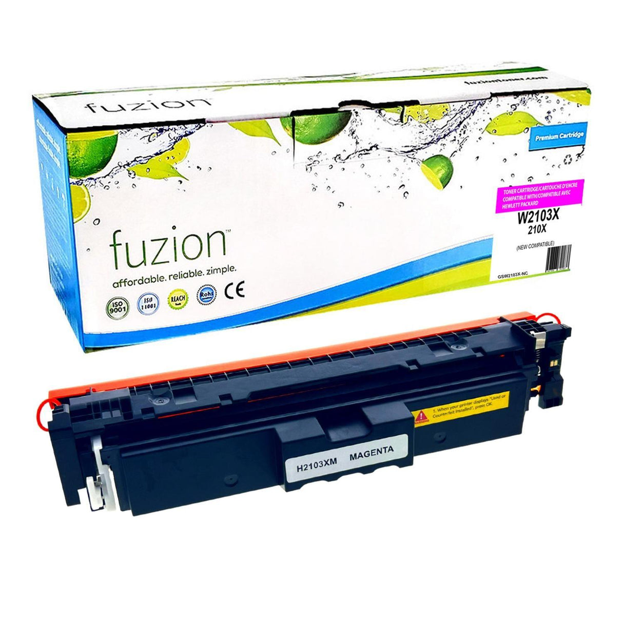 Fuzion New Compatible Toner for HP W2103X (210X) - Magenta