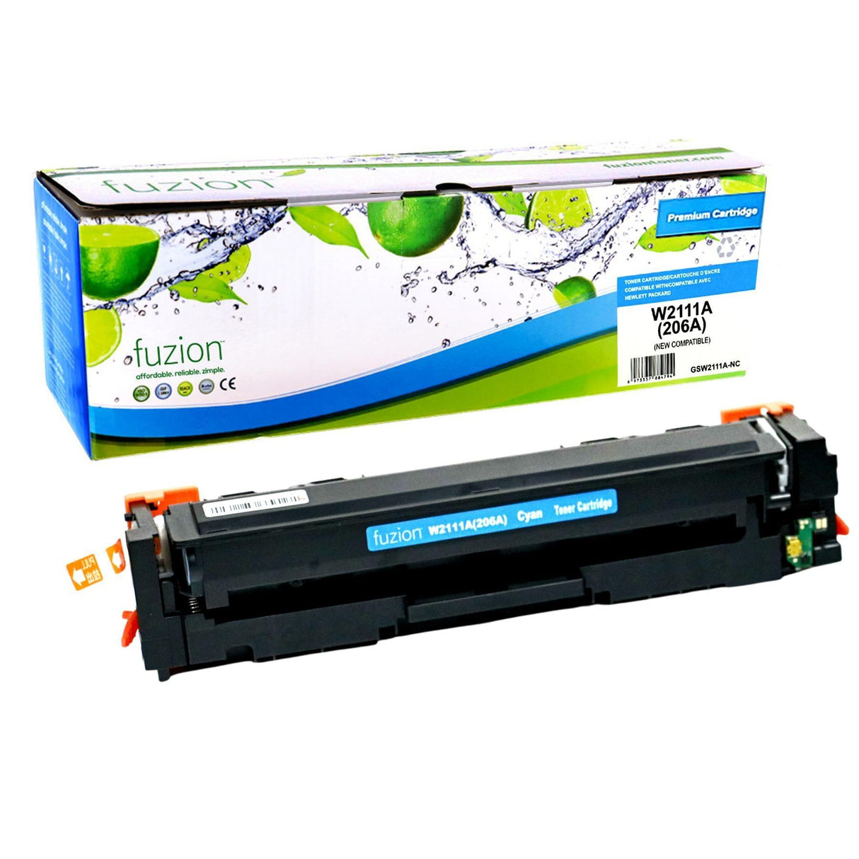 Fuzion New Compatible Toner for HP W2111A (206A) - Cyan