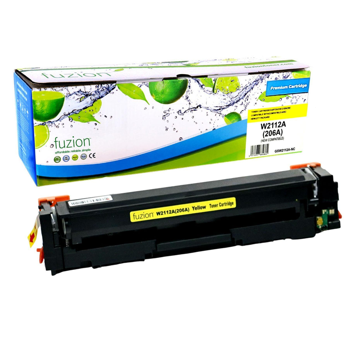 Fuzion New Compatible Toner for HP W2112A (206A) - Yellow