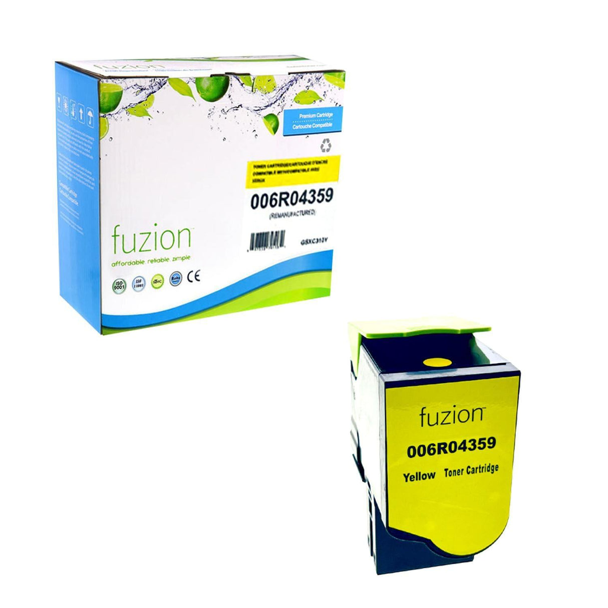 Fuzion Remanufactured Toner for Xerox 006R04359 - Yellow