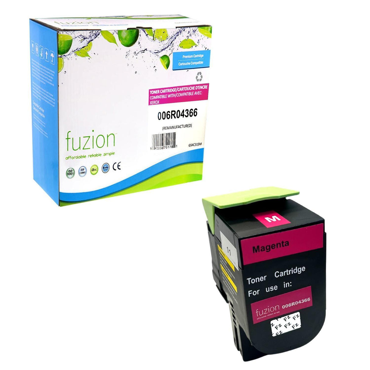 Fuzion Remanufactured Toner for Xerox 006R04366 High Yield - Magenta