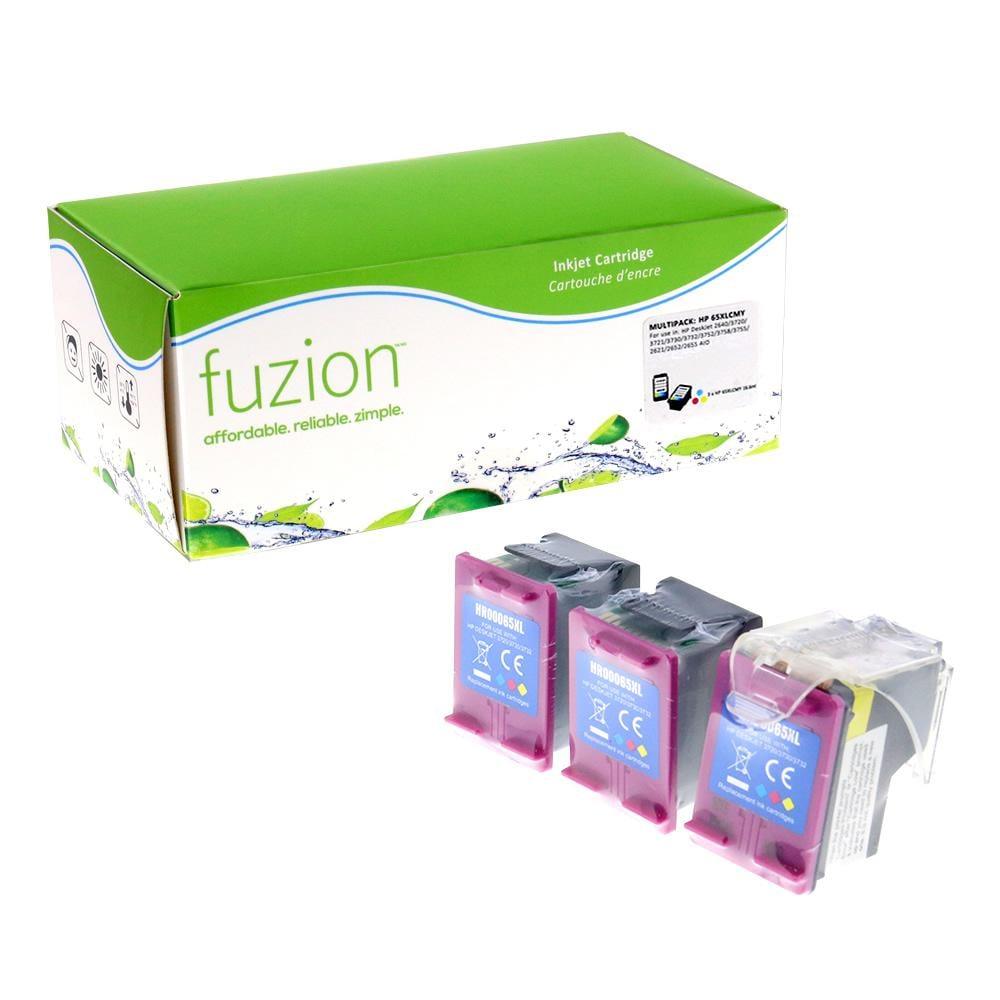 Fuzion Remanufactured Inkjet for HP #65XL Infinite Ink Kit (3) - HY CMY