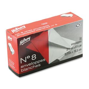 Hilroy #8 Business Envelope - 3 5/8" x 6 1/2" - 20 lb - 70 / Box