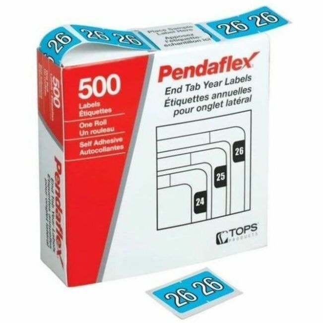 Pendaflex 2026-Year Colour-Coded Labels, Dark Green, 1-1/8" x 1-3/8", Box of 500