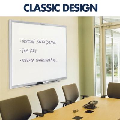 Quartet Classic Nano-Clean Magnetic Dry-Erase Board, 36" x 24" (3' x 2'), Silver Aluminum Frame - SM533