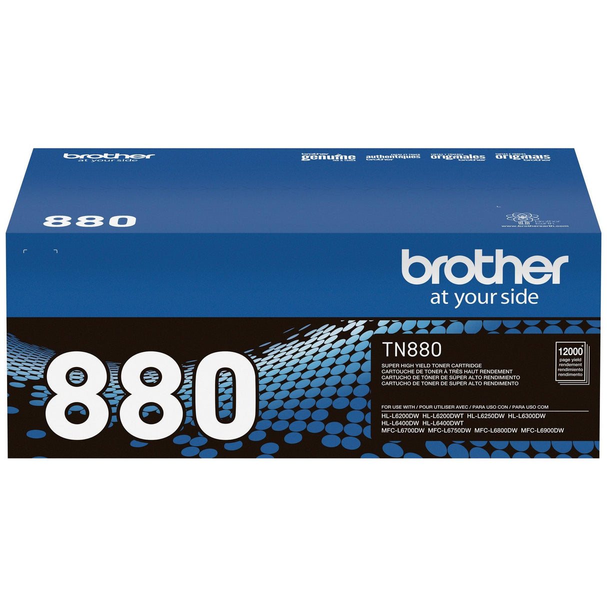 Brother TN880 Black Toner Cartridge, Super High Yield - 12,000 Pages