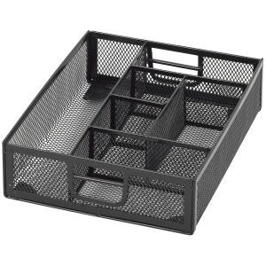 Merangue Drawer Organizer, 6 compartments - Mesh, Wire Drawer - Black