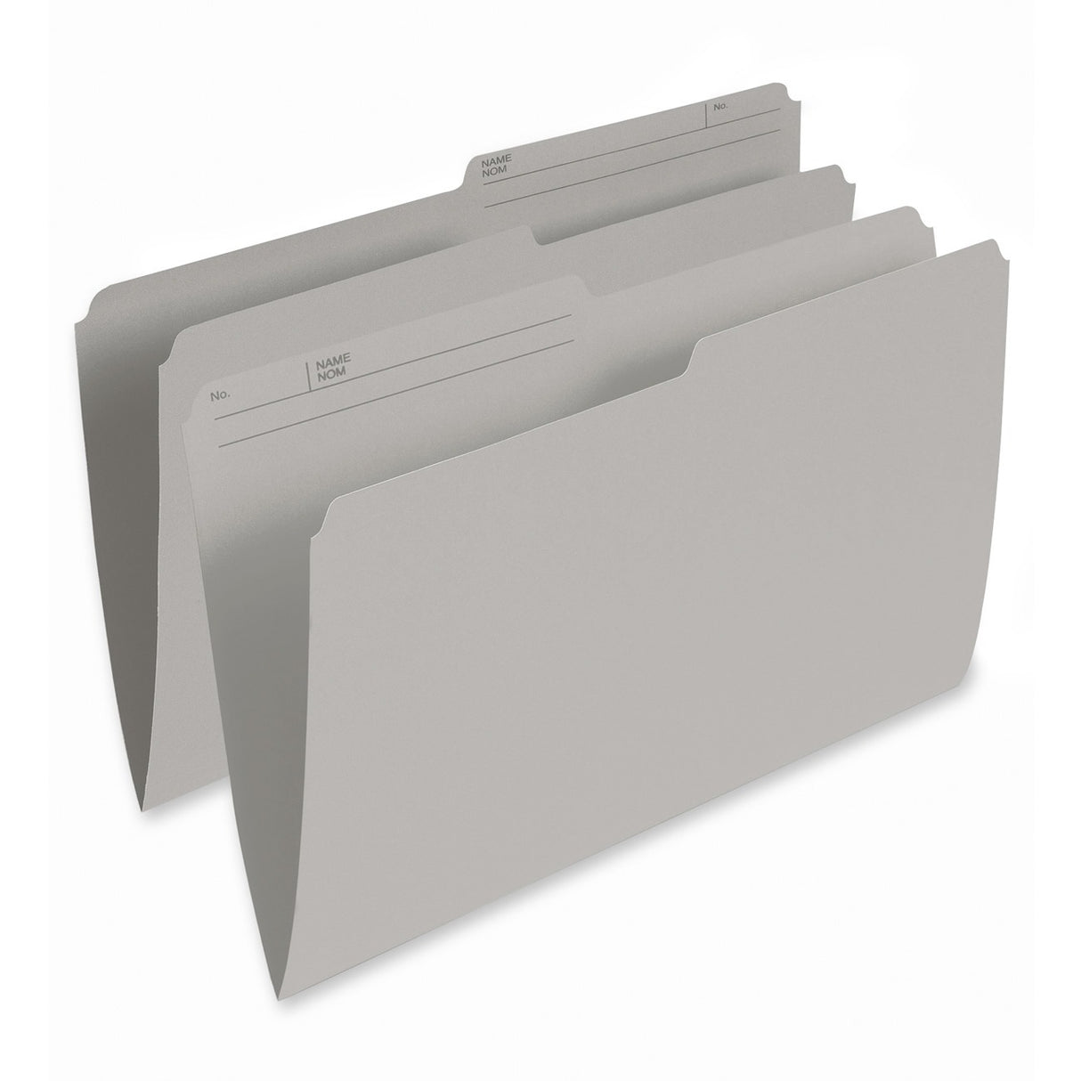 Pendaflex 1/2 Tab Cut Legal Recycled Top Tab File Folder - 8 1/2" (215.90 mm) x 14" (355.60 mm) - 10.5 pt. (3.70 mm) - Gray - 10% Recycled - 100 / Box